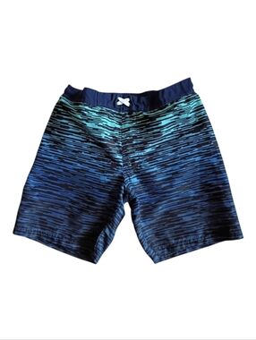 OCEAN GEAR Boys Swim Shorts Blue Green Abstract XL